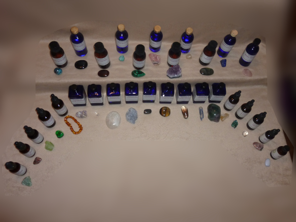 Selection of crystal essences
